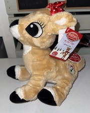 NEW Rudolph the Red-Nosed Reindeer Clarice 9-Inch Plush Lights Sound