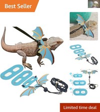 Stylish Blue Harness for Bearded Dragons - 3 Sizes for Safe Outdoor Walks