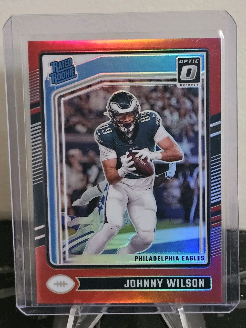 2024 Panini Donruss Optic - Rated Rookie Johnny Wilson #256 Red Prizm /125 (RC)