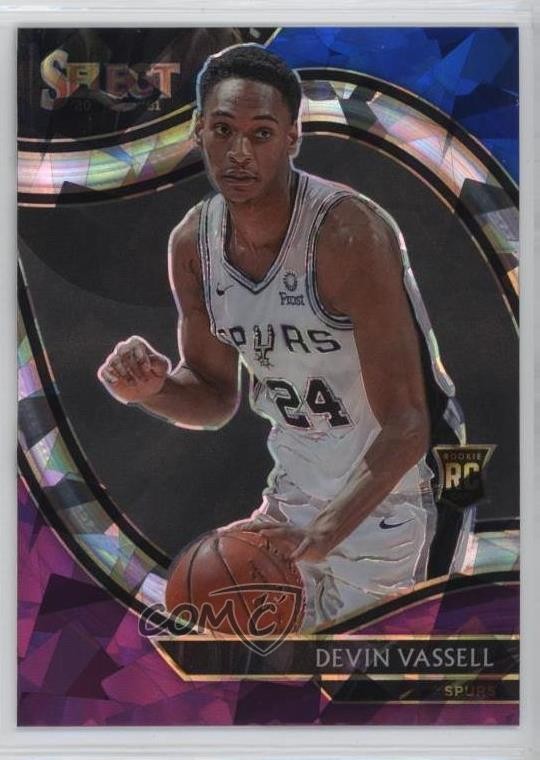 2020 Select Courtside Blue White Purple Cracked Ice Prizm Devin Vassell #290 z6j