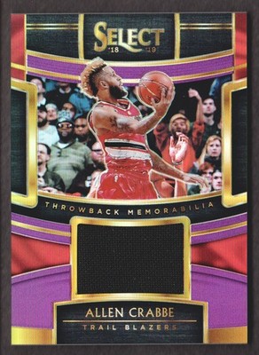 2018-19 Select Basketball Throwback Memorabilia Prizms Purple: Pick from List