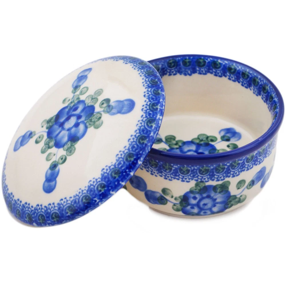 Polish Pottery Jar with Lid - Thumbnail 2