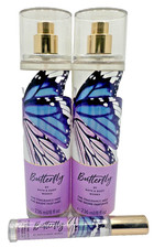 NEW Bath  Body Works Butterfly Fragrance Mist Perfume Spray Purse Lot 3 Bottles