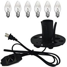 Himalayan Salt Lamp Cord with Dimmer Switch, 5 Feet Cords with Base Assembly ...