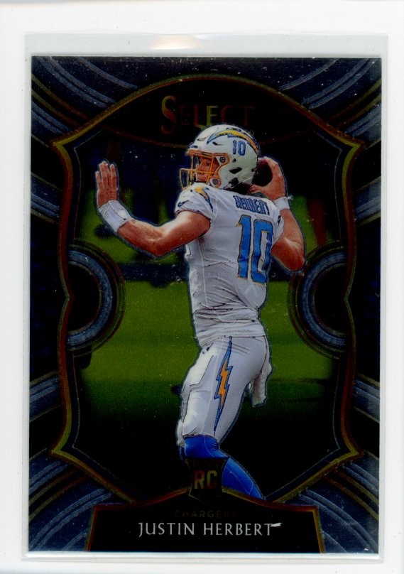 2020 Panini Select #44 Justin Herbert Rookie Card