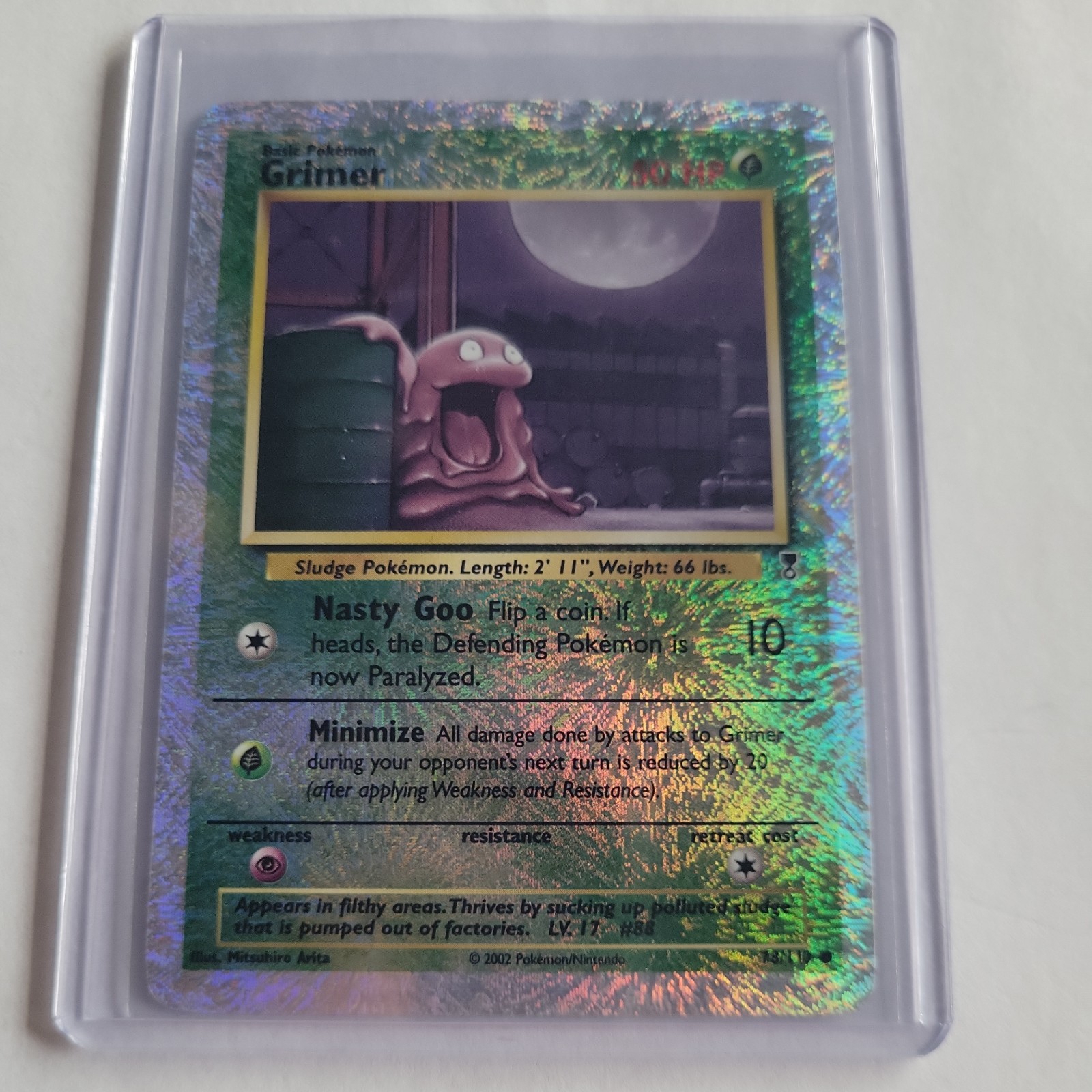 Pokemon Grimer Reverse Holo 78/110 Legendary Collection Near MINT