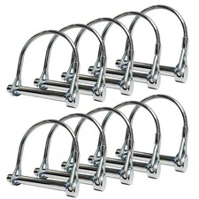 Trailer Coupler Pin Set Silver Hardware Lock Pin Set 10 Pack 2.125 In