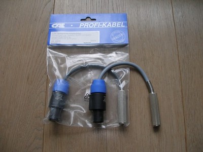 2 Stück Lautsprecher-Adapter-Kabel Speakon Klinke-Buchse 6,3mm mono Jack Speaker