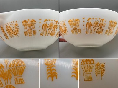 Rare Pyrex Pumpkin Orange Amish Butterprint Cinderella Mixing