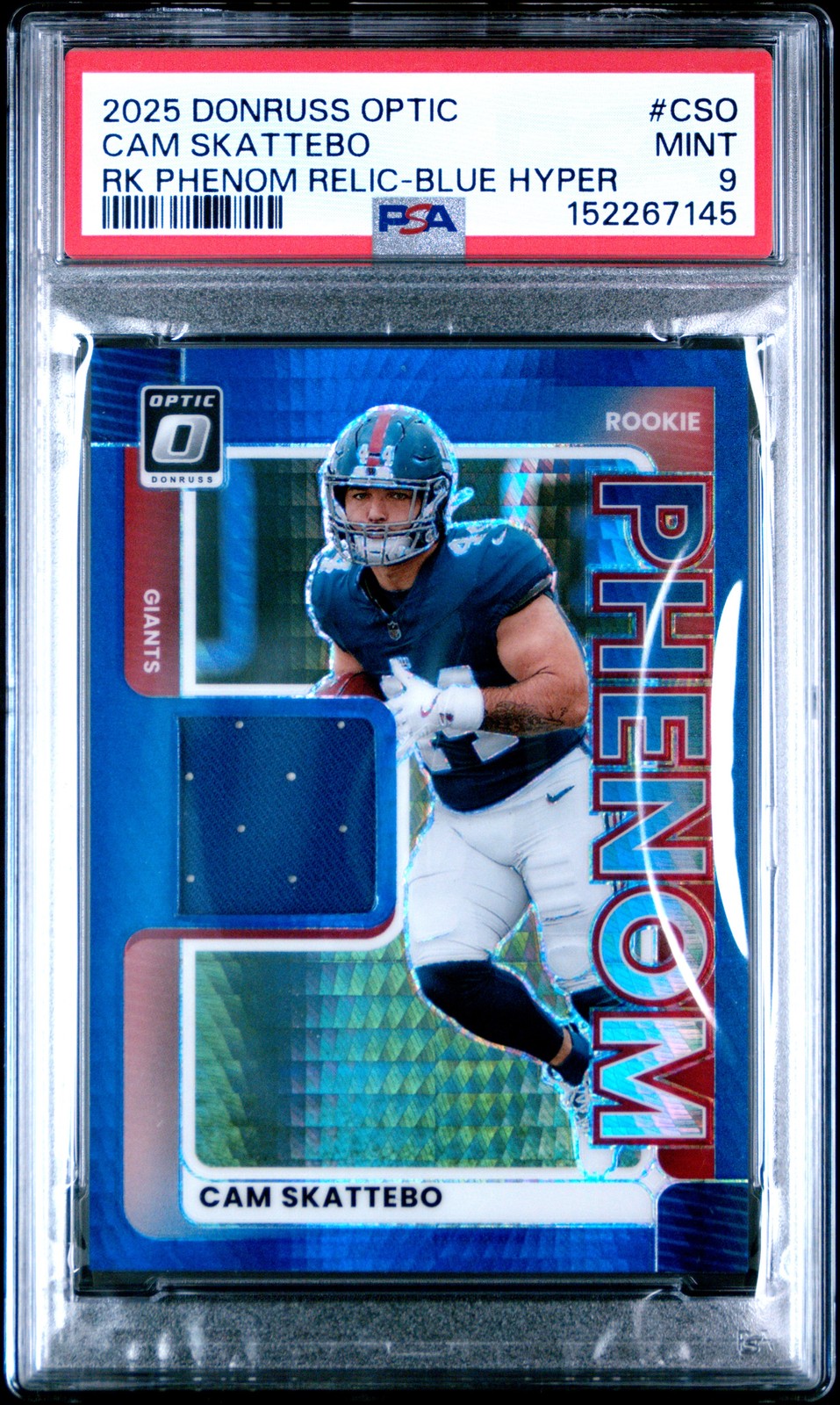 Cam Skattebo Panini Donruss Optic Rookie Phenoms #CSO Blue Hyper