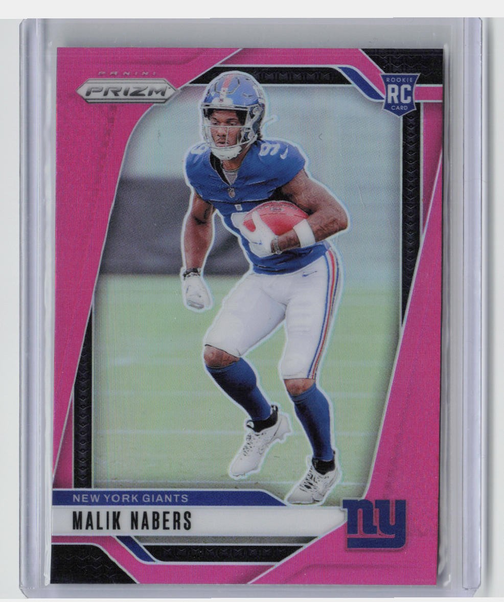 2024 Panini Prizm #370 Malik Nabers Pink