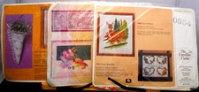Lot of 3 Creative Circle Kits-Embroidery-Crewel-Cross Stitch 0554-0341-1966 New