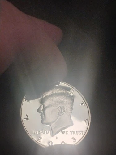 2003 S Silver Proof Kennedy Half Dollar Gem Proof Deep Cameo 90% Silver