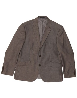 Marks & Spencer Herren 2 Knopf Blazer Sakko UK 42 Large Grau Polyester AA18