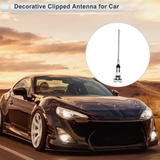 Clipped Dummy Antenna Mount Aerial For Decoration Only 9.4 Silver Tone 1 Pc