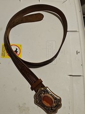 Vintage Belt And Buckle Agate 45in Belt