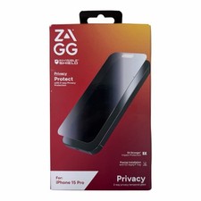 Zagg Privacy Tempered Glass Screen Protection for iPhone 15 Pro -Sealed Box