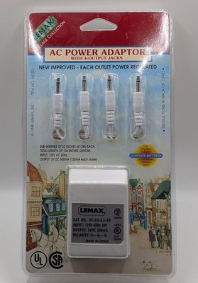 Lemax Village Collection AC Power Adapter with 4 Output Jacks #54100 NEW SEALED