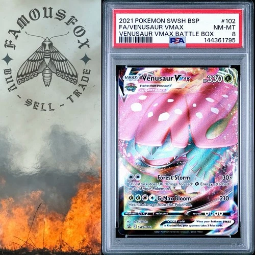 2021 Pokemon Battle Box Venusaur VMAX SWSH102 - Black Star Promo - PSA 9 Mint