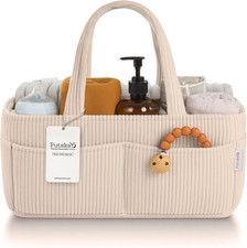 Baby Diaper Caddy Organizer for Changing Table   Stylish Nursery Storage Basket,