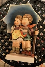 Hummel Figurine Stormy Weather Boy & Girl Umbrella #71 with vintage W Germany