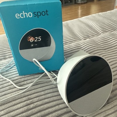 echo spot weiss amazon alexa