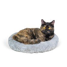 Best Friends by Sheri Faux Fur Self Warming Cat Bed 17x14 Gry