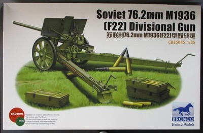 Bronco Models 1/35th Scale Soviet 76.2mm M1936 Divisional Gun Kit No. CB35045