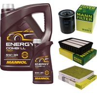 Mann Inspektionspaket 6L Mannol Energy 5W-30 FüR Mitsubishi ASX 2.0I 1.6 Mivec