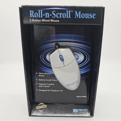 VTG Retro 3-Button Computer Mouse Scroll Wheel PS/2 2003 Micro Innovations PD96i
