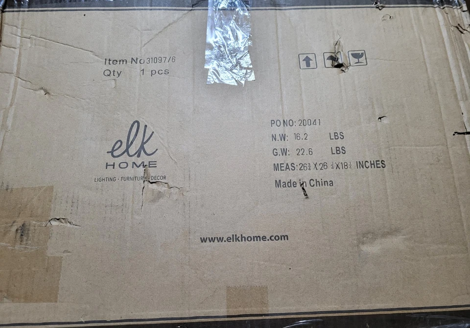 Lámpara de araña ELK Lighting 31097/6 Armand bronce desgastado NUEVO Foto 2 de 4