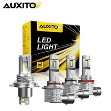 AUXITO 9005 9006 LED Headlight Kit High Low Beam Bulbs Super Bright 6500K White
