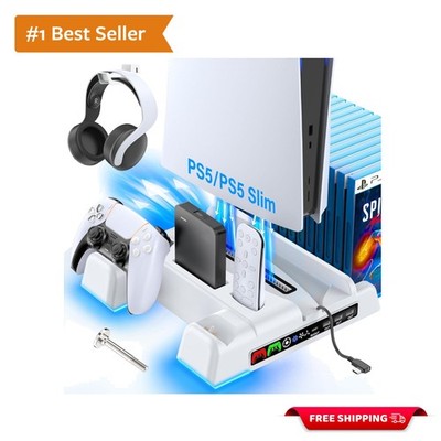 PS5/Slim Stand & Cooling Station with Fast Charging for Peak Gaming Performance