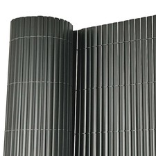 NEW! 1m x 4m Grey PVC Outdoor Garden Fencing Privacy Screen Roll