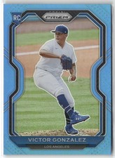 2021 Panini Prizm Victor Gonzalez Carolina Blue Prizm Los Angeles Dodgers #17