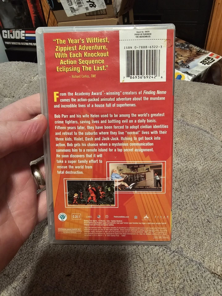 The Incredibles UMD Movie (Sony PSP, 2005) COMPLETE CIB - Tested & Working Foto 2 de 4