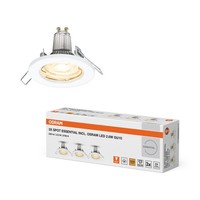 LED Spot Set GU10 3X2.6W Weiß Osram Recess Essential 3Er Pack