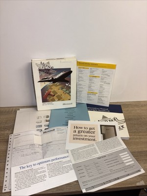 1991 Microsoft Flight Simulator Version 4 für IBM PCs und kompatible 3,5'' Festplatten