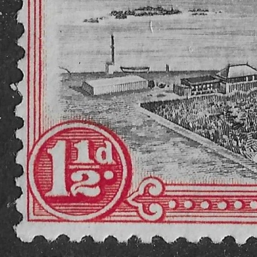 Ascensión 1938 GVI 1,5d defecto 'Davit' SG40A Perf 13,5 como nuevo gato 400£ Foto 2 de 3