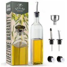 Zulay Olive Oil Dispenser Bottle with Accessories