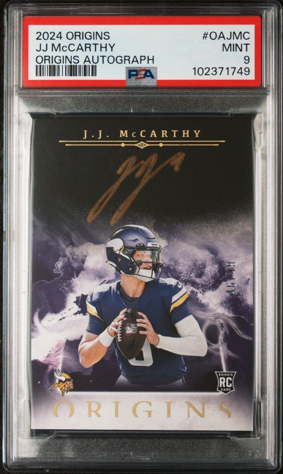 JJ McCarthy Panini Origins Origins Autographs #OAJMC Base