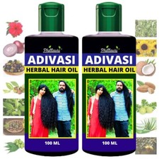 Adivasi Herbal Hair Oil Ayurvedic oil for dandruff n growth, 100ml pack of 2