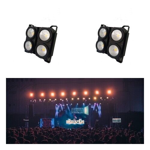 2pc/400W LED COB Audience Light 4eyes Matrix Blinder Light Wash DJ CC CW 2in1 - Picture 1 of 9