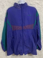 EUC 1990 s VTG Multicolor Adidas Hooded Track Rain Jacket Full Zip Sz Large