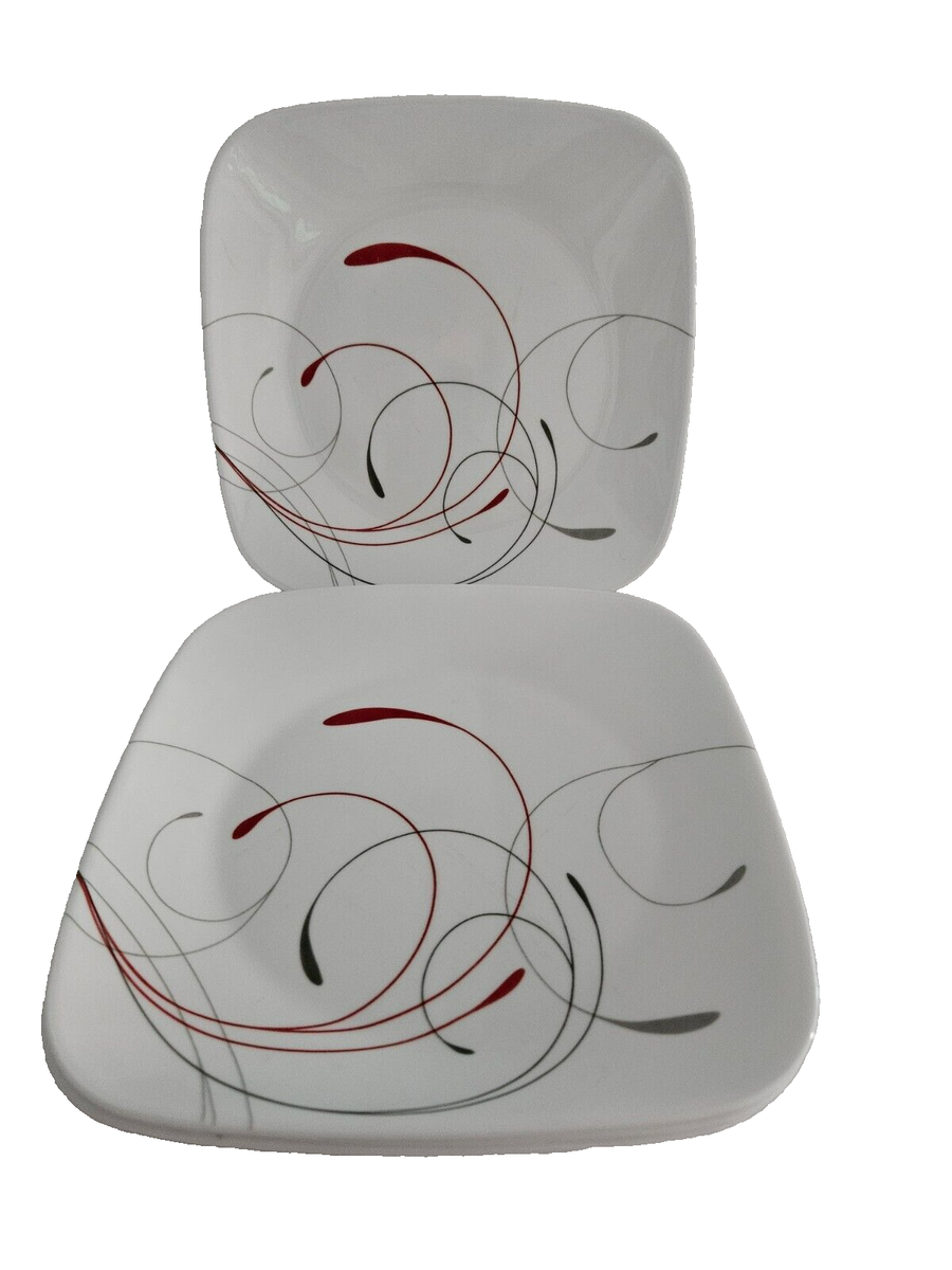 Set Of Corelle Splendor Pattern inch Square Luncheon Plates