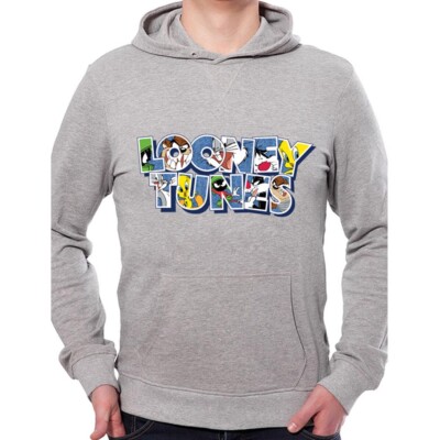 Looney Tunes Kapuzenpullover Swetahsirt - Stacked Logo Hoodie Bugs Bunny Taz