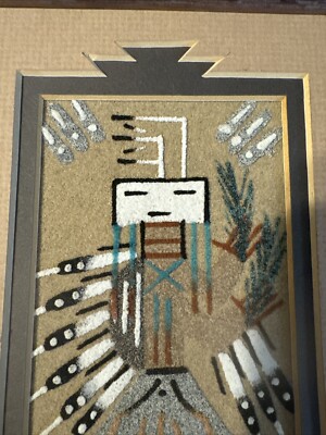 Fred Hayes Navajo Sand painting Signed Framed | eBay