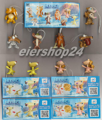 Kompletter Satz ICE AGE 5 (Collision Course) + 2 Varianten inkl. 10 BPZ