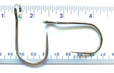 50 6X strength GT 9171 Nickel Plated Open Eye Siwash Fishing Hooks size 6/0