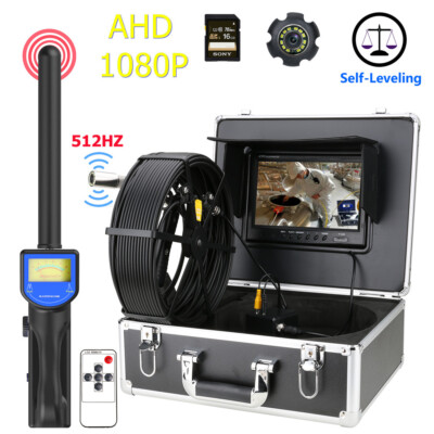9inch 40M DVR 16GB Screen Sewer Pipeline Camera Self Leveling 512HZ Pipe Locator